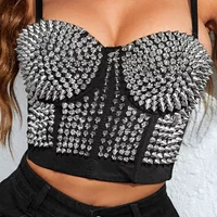 Damen Party Tragen Mode Gestellte Korsett Tops Abend Party Camis Sexy Tank Top Frauen Casual Shirts Push-Up Bh Y2k Blusas Neue