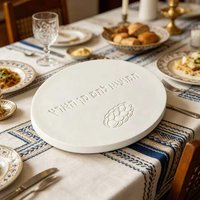Jewish Challah Bread Tray Silicone Mold with Hebrew Blessing for Shabbat Holiday DIY Resin Plaster Epoxy Casting