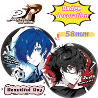 New Persona Ryuji Sakamoto Ren Amamiya Futaba Sakura High Color Value Creative Badge 58mm Tinplate Brooch Bag Decorative Gift