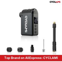 AliExpress CYCLAMI Bicycle Portable Pump Air Inflator 100 PSI Tire pressure display for Road MTB Schrader Presta Tires Bike Accessories A2