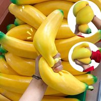 Fun Giant Simulation Banana Squeezing And Decompression Toy Food Shaped Fingertip Squeezing Toy Soft Slow Rebound Children's Toy