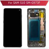 For Samsung Galaxy S10 G973F LCD Display With Frame SM-G973U Screen with Frame Touch Digitizer Replacement Parts