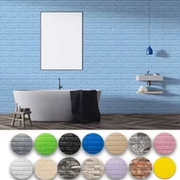 25Pcs 3D Self Adhesive Brick Wallpaper Wall Panels Peel and Stick Waterproof Wall Stickers for Living Room Home Decor 35x38cm