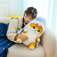 Funny Shark Cat Transformed Cat Doll Plush Toy for Kids, Kawaii Girl Rag Doll, Children's Pillow, Creative Gift, New Product