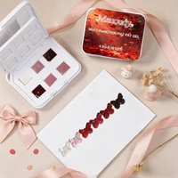 6-Color Burgundy Series: Cushion-Style Solid Gel, Gradient Blush Solid Gel, UV Nail Gel — Nail Art Charm