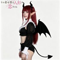 Euro 7 Cos Anime My Dress-Up Darling Marin Kitagawa Cosplay Witch Little Devil Sexy Slim Fit Costume with Ta 【【【2