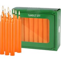 Orange 40 Pcs 4Inch Waxs, Drip-Free, Smoke-Free, Fragrance-Free, Home Dinner Candles, Hand-Pulled, High-Quality, Suitable for Church, Family, Weddings, Parties, Seasonal Celebrations, Emergency