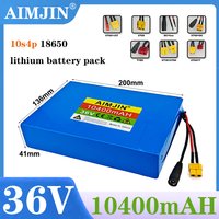 New 36V Battery 10S4P Battery Pack 10.4Ah 500W 750W 18650 Lithium ion for e-bike Electric Car Bicycle Motor Scooter