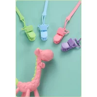 Baby Pacifier Teething Clip Silicone Chain Fastened Strap for Newborn Teether Chain Nipple Holder Nursing Accessories