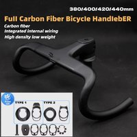 DA Carbon Road Bicycle Handlebar Toray T1000 355g Lightweight All/Semi Internal Cable Routing Aero Design for Road Bike