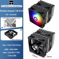 Thermalright Peerless Assassin 120 SE V2 Radiateur de refroidissement par air pour boîtier d'ordinateur, double tour à double ventilateur avec 6 caloducs, compatible LGA1851/1700/AM5/AM4 avec