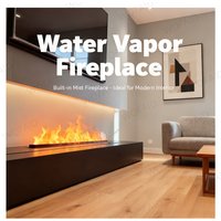 3D Atomizing Fireplace, APP Controlled Steam Flame, Elegant Mist Fireplace - Realistic 3D Flame Modern Design Fireplace Fire Pit