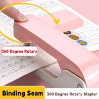 Metal Stapler Use 24/6 26/6 Staples 360 Degree Rotary Heavy Duty Stapler Effortless Long Stapler Bookbinding Supplies
