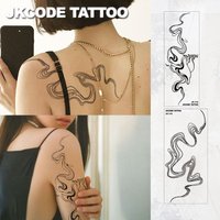 Waterproof Arm Tattoo for Women - Y2K Style Shoulder Tattoo - Flowing Line Patterns - Dark Cool Style Pattern Stickers - Waterproof, Sweat-Proof, Removable - Summer Refreshing and Elegant Tattoo Set