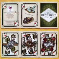 Hendrick's Gin Playing Cards Deck 9*6cm Full 52-card Deck - Unusual Victorian Style Collector’s Cards with Cocktail Recipes