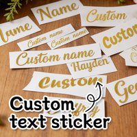 Custom name stickers, custom golden crystal label stickers, personalized stickers, wedding stickers, business label stickers