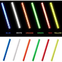 AliExpress NONE 12pcs Bicycle Wheel Spoke Reflective Stickers 7.5cm DIY Tube Strips Warning Light Reflector Safety Kit for MTB Cycling