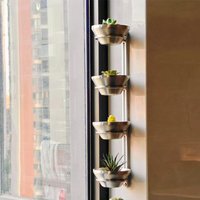 Terrace Plant Shelves Indoor Succulent Plant Pots Floating Metal Wall Shelf Window Sill Flower Stand Modern Balcony Decorations