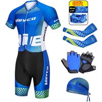 Combinaison de course en plein air à manches courtes pour hommes, combinaison une pièce trempée de TriDuvet, collants de course de cyclisme, Conjunto Deportivo zones bre
