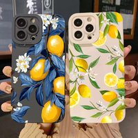 Summer Fruit Lemon Flower Phone Case For Samsung Galaxy A16 A06 A26 A33 A56 A34 S25 S24 S23 S22 S21 Ultra Plus FE Soft Cover