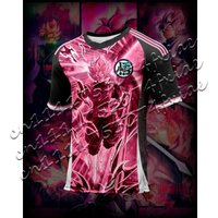 New Dragon Ball Super Goku Black Super Saiyan Rose Anime Print Mesh Jersey Breathable Short Sleeve T-Shirt for Men and Women