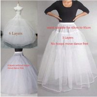 Damen Cancan Rock Petticoat Unterrock Hoopless Hohe Qualität 3 Schichten 6 Schichten 8 Schichten ohne Reifen Tanzfrei