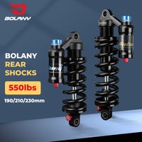 BOLANY MTB Rear Suspension Shock 190/210/230/240/250/265mm Alloy Adjustable Coil Spring for Downhill Electric Mountain Bikes