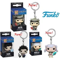 NEWest Arrival FUNKO with Box Keychain Black Clover Asta Noelle Yami Vinyl Action Figure Keychain Collectible Model Toy