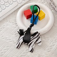 Winged Pegasus Bag Charm Decorative Car Keychain Pendant Lanyard Accessories Zebra