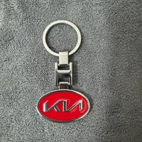 Car Emblem Keychain H Buckle Double-sided Key Ring For K3 K2 K5 Sportage Morning Elantra Rio Forte Cerato Stinger Optima Nir