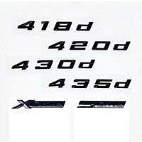 Old Style Glossy Black Letter Emblem for BMW 4 Series F30 F32 F33 F36 F82 - 420d 425d 428d 430d 435d 440d Trunk Logo Decal