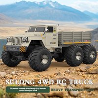 1/10 RC Heavy Transport Truck 2.4G Anti Slip and Shock Resistant 6-wheel 4WD RTR All-Terrain Remote Control Off-Road Truck Toy