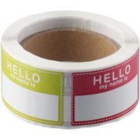 Multi Purpose Hello My Name is Name Tag Self-Adhesive Blank Name Stickers 200 Pcs 8 Colors Name Labels Home