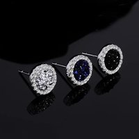 Hot Sale Shattered Zircon Stud Earrings For Men Boys Titanium Steel Round Small Earrings Minimalist Jewelry Gifts