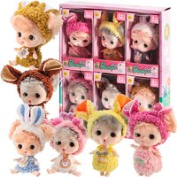 8cm Mini Rebirth Doll Sleeping Doll Handmade BJD Ornaments Simulation Baby Doll Girl Birthday Holiday Gift Newborn Blessing Gift