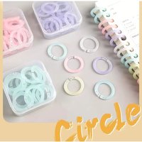 Loose Leaf Ring Transparent Colorful Plastic Detachable Binder Loop For Punching Document Binding Fixed File Pages Macaron Color