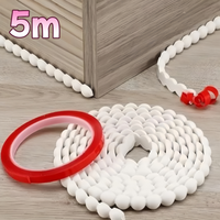 5/1m PVC Beaded Trim-Peel and Stick Removable Wallpaper Border, White Durable PVC Molding, Suitable for Cabinets,Walls,Floors