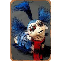 Labyrinth Worm Movie Poster Retro Metal Sign for Cafe Bar Man Cave Garage Home Wall Art Decor Gift Vintage Tin Sign 12 X 8 sign