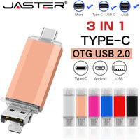 3 IN 1 High Speed OTG USB Flash Drive TYPE C Pen Drive 64GB 32GB 16GB 8GB Pendrive USB 2.0 Memory Stick For IPhone 15 USB Stick
