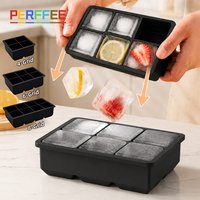 Ice Cube Tray Silicone Ice Molds for Beverages Ice Cream Frozen Ice Cream Molds 4/6/8 Grid Big Ice Tray Mold Ice Maker Ice Cube
