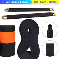 1~50m New Heat Shrink Fabric PET Braided Cable Sleeve Insulation Wear Resistant Shrinkable Protection Wrap Sheath Wire Organizer