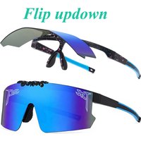 Flip Up Down Glasses Outdoor Cycling Baseball Sunglasses PITS OCTAL VIPERS TRABEC Men Women Sport Sun Goggles Bike Eyewear