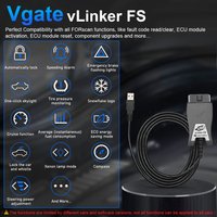 Vgate Vlinker FS ELM327 USB OBD2 Car Diagnostic Tools FORScan OBD2 Automotive Scanner MS/HS CAN PK OBDLink EX For Mazda For Ford
