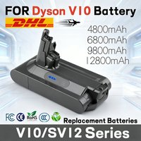 For Dyson V10 Replacement Battery For Dyson SV12 Absolute Vacuum Cleaner Power Tools Cordless 12800mAh 9800mAh 6800mAh