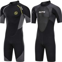 ZCCO Men's Wetsuits 1.5/3mm Premium Neoprene Back Zip Shorty Dive Skin for Spearfishing Snorkel Surf Canoeing Scuba Diving Suits
