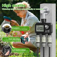 3-Zone Eshico Water Timer Brass Connector Knob Set Smart Rain Delay Large Display IPX5 Multiple Uses Water at Precise Time