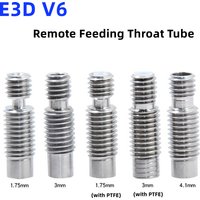 3D Printer E3D V6 Heat Break Hotend Throat For 1.75/3.0/4.1mm All-Metal / with PTFE, Stainless Steel Remote Feeding Tube Pipes