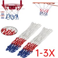1-3X Standard Basketball Net Durable Polypropylene Fiber Outdoor Sports Basketball Tri-Color Basketball Net Mesh Replacement