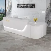 Storage Luxury Reception Desk Senior Custom Beauty Decorations Reception Counter Style Usa Receptie Balie Office Furniture