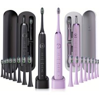 Sonic Electric Toothbrush Adults 8 Brush Heads 5 Modes USB Rechargeable IPX7 Waterproof Whitening Power Toothbrushes for Adults